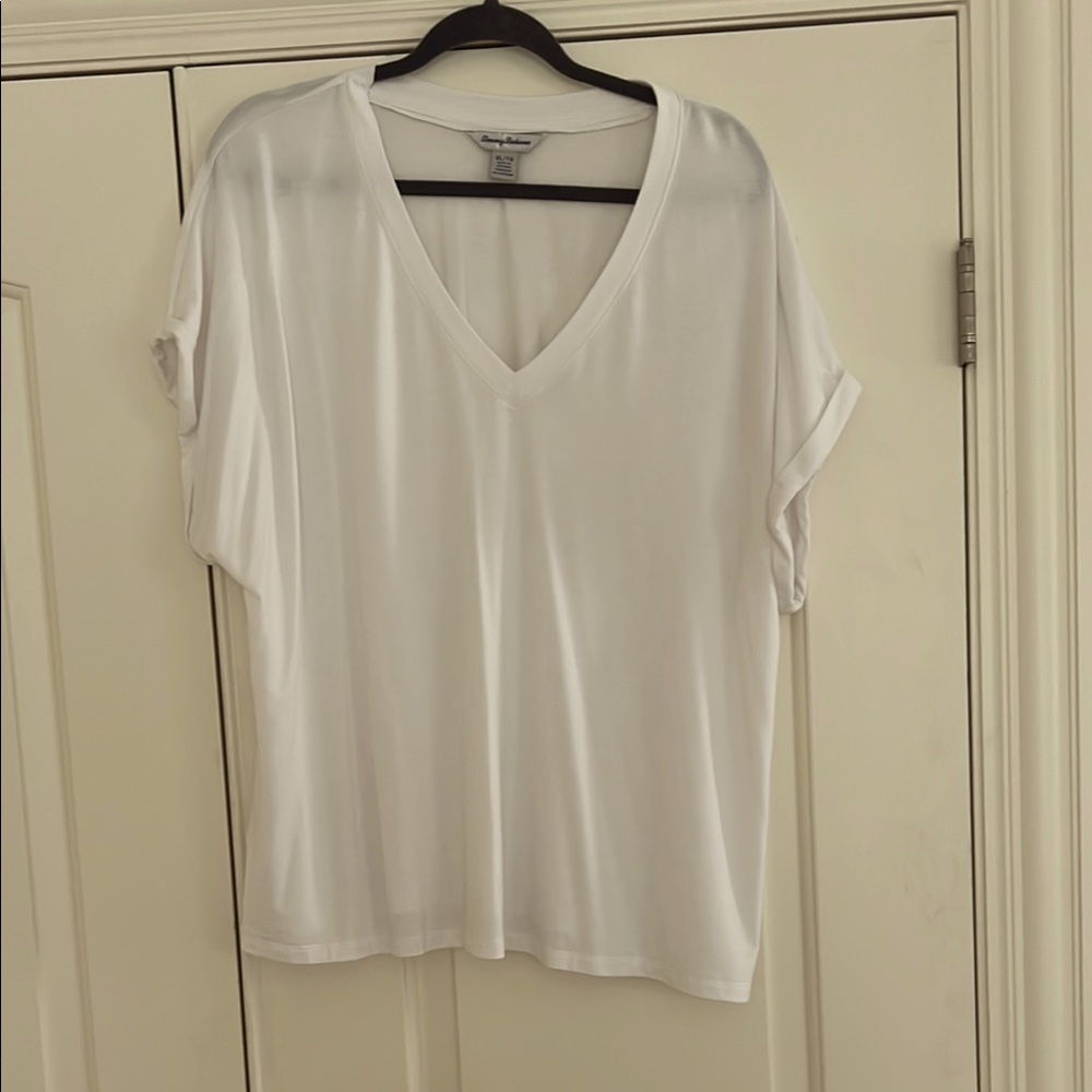 Worn once! Tommy Bahama XL - Time and Tru White Short Sleeve Tee- perfect